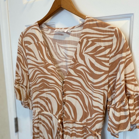 Petal Pup bohemian, zebra print maxi dress - Picture 5 of 14